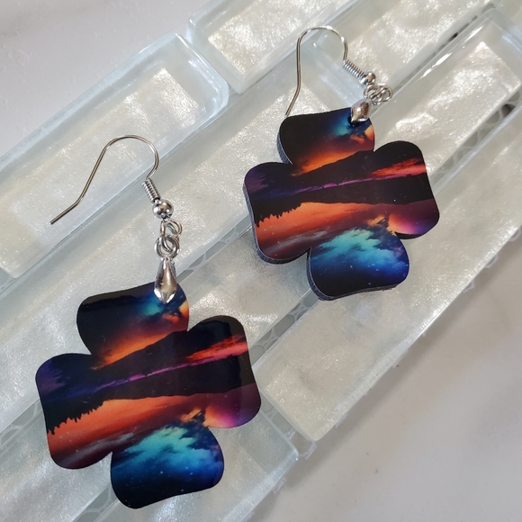 Lake Reflections Earrings - Picture 4 of 8